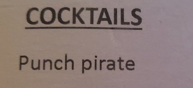 Cocktail : Punch pirate